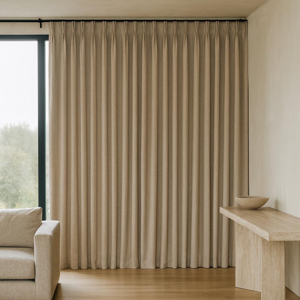 Barley Linen Curtains - Pinch-Pleat, Blackout or Light-Filtering Liner — image 3