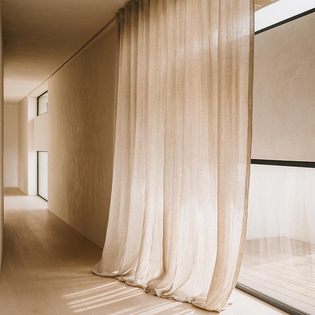 Natural Linen Sheer Curtains, Oatmeal Beige (Custom Lengths & Widths) — image 7