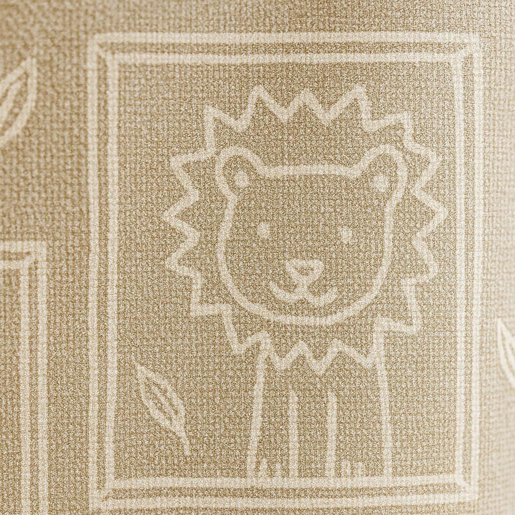 Kids Nursery Curtains: Taupe Linen with Animal Print - Custom Sizes — image 3