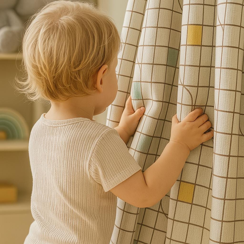 Colorblock Linen Curtains - Custom Size, Blackout or Cotton Lining — image 1