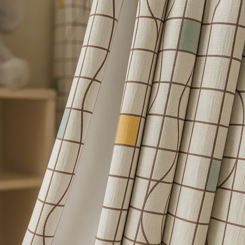 Colorblock Linen Curtains - Custom Size, Blackout or Cotton Lining — image 7