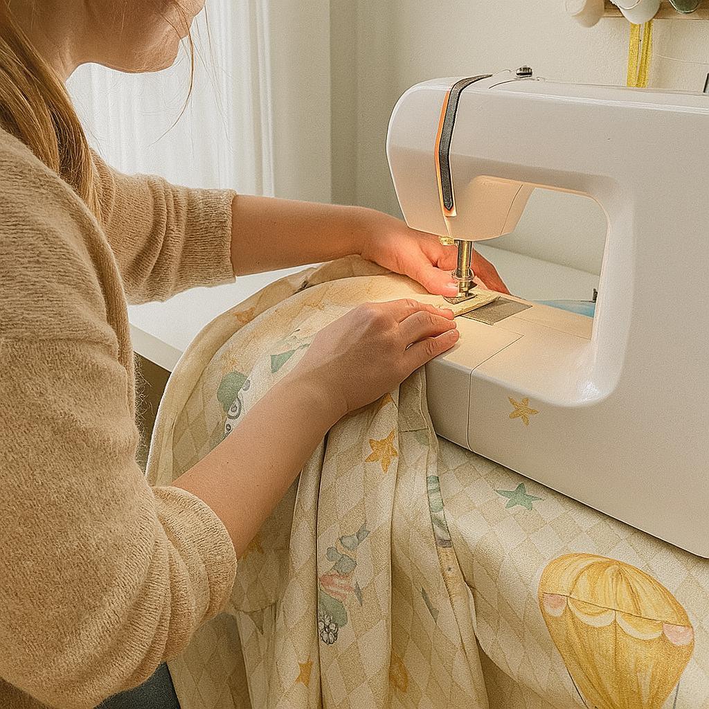 Ivory Circus Animal Curtains: Linen Nursery Drapes with Blackout Liner — image 6