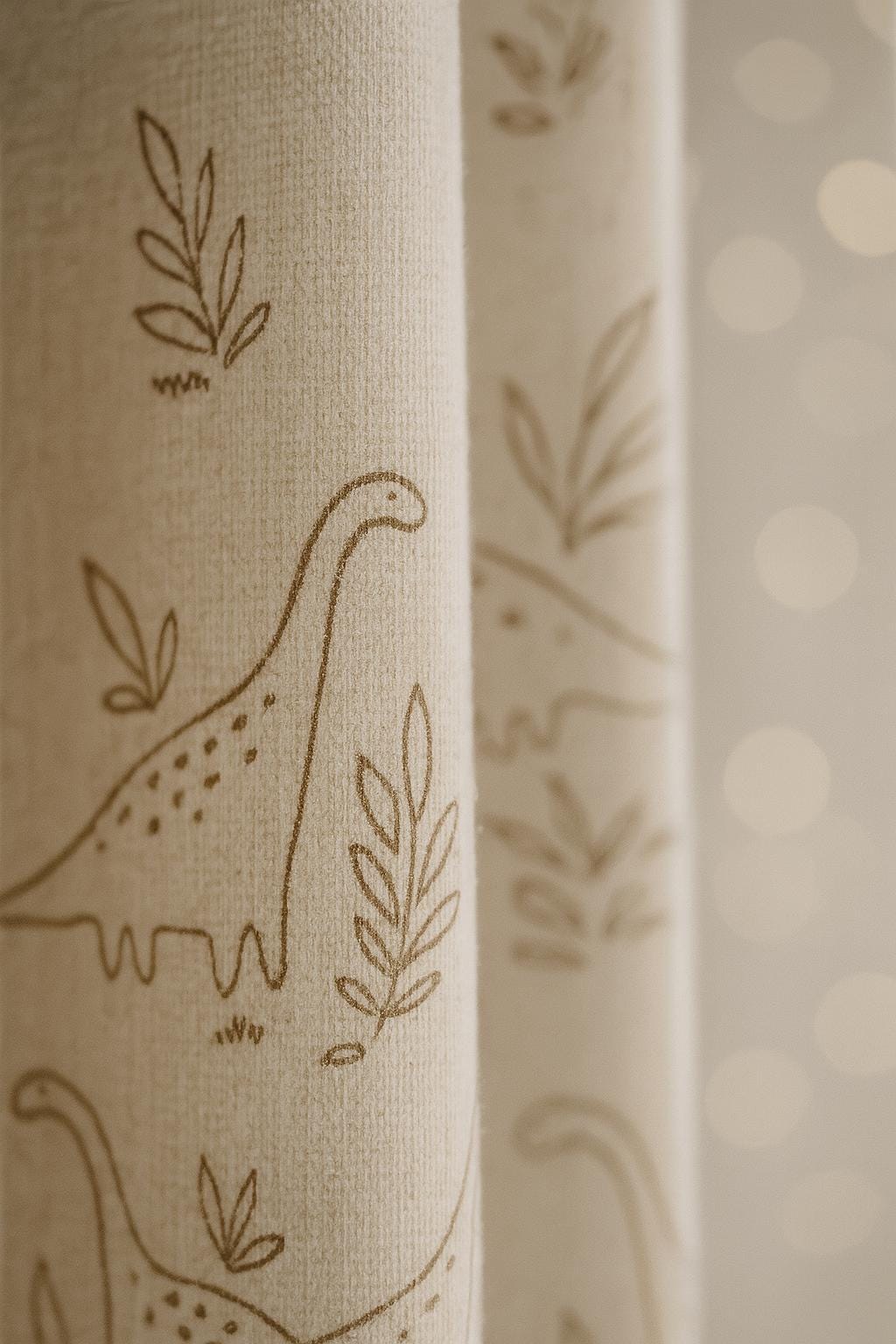 Kids Dinosaur Curtains: Linen with Blackout or Organic Cotton Liner - Custom Size — image 5