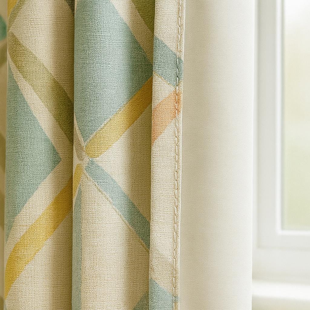 Blackout Curtains: Pastel Geometric Linen for Kids (Custom Lengths) — image 5
