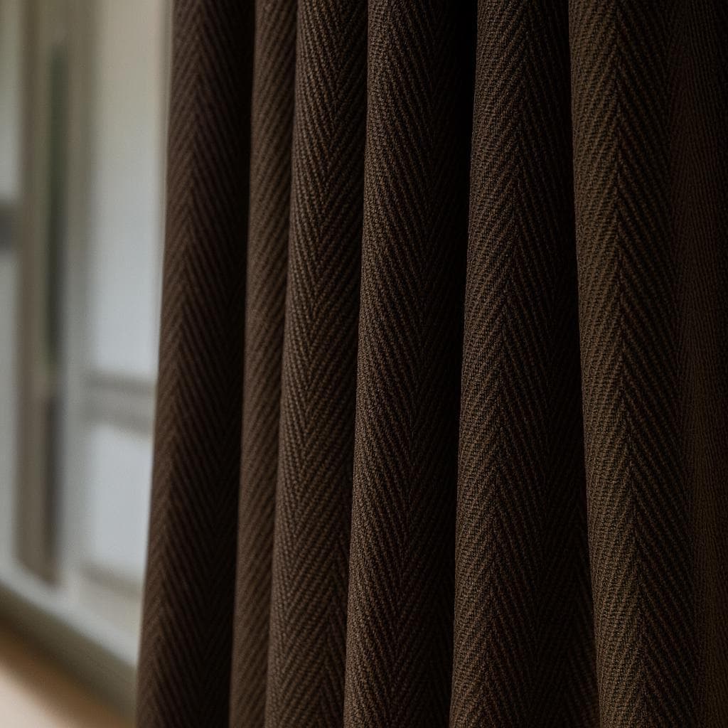 Linen Pinch Pleat Curtains, Deep Espresso Brown (Blackout or Light-Filtering) — image 3