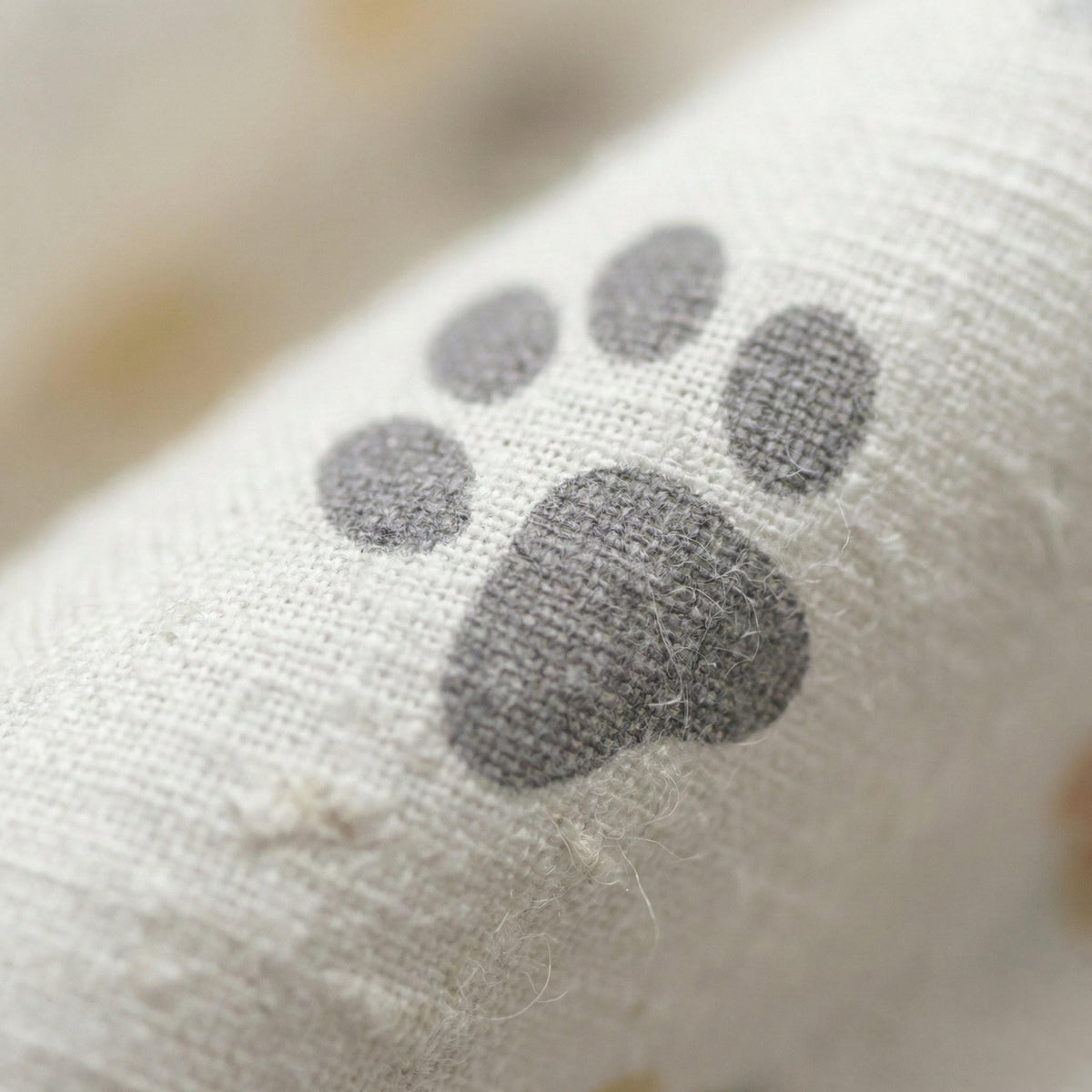 Paw Print Linen Curtains, Kids Nursery Decor, Pet Theme — image 4