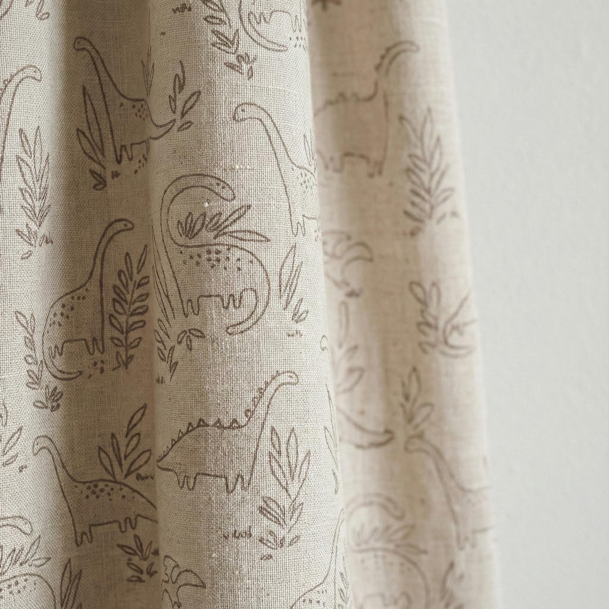 Blush Linen Dinosaur Curtains: Kids Blackout or Light-Filtering Drapes — image 9