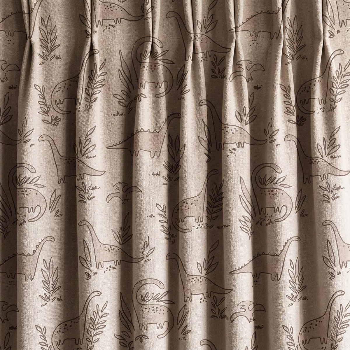 Blush Linen Dinosaur Curtains: Kids Blackout or Light-Filtering Drapes — image 8