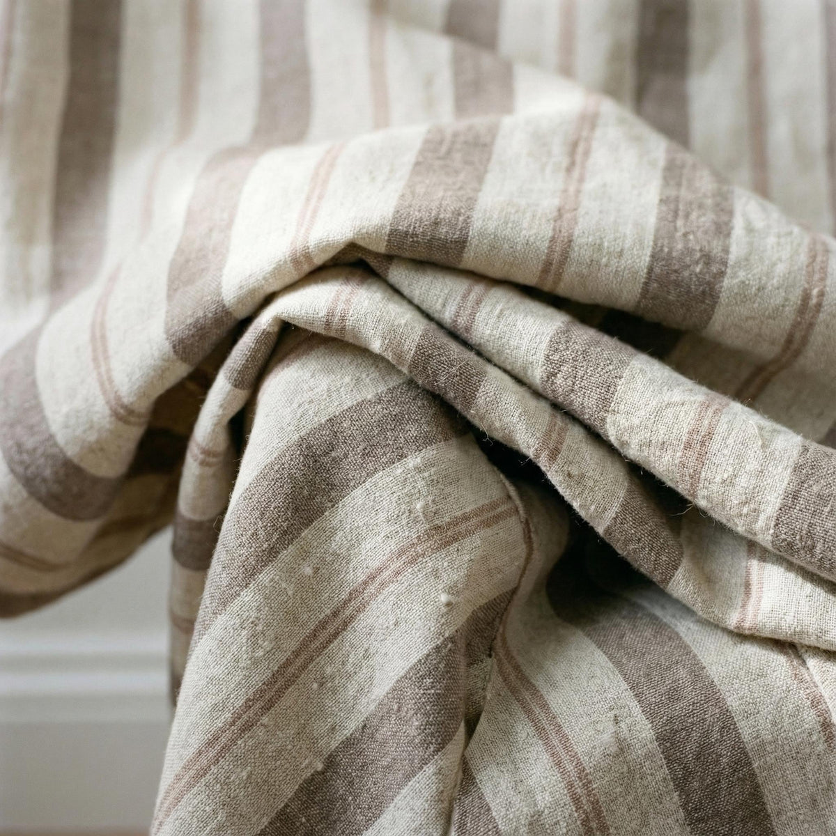 Farmhouse Stripe Curtains: Organic Linen, Custom Size - Blackout or Cotton Liner — image 5