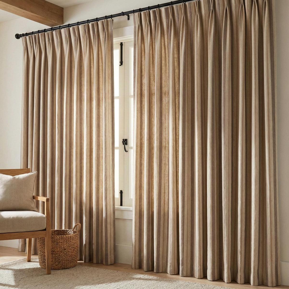 Farmhouse Stripe Curtains: Organic Linen, Light-Filter or Blackout — image 9