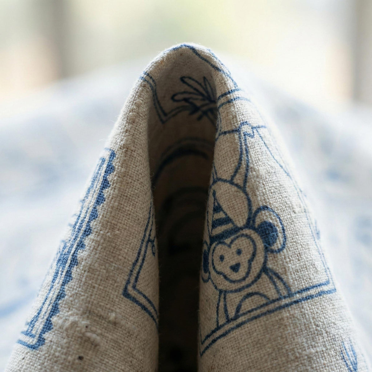 Blue Animal Sketch Linen Nursery Curtains | Flax Linen, Playful Zoo Print — image 10