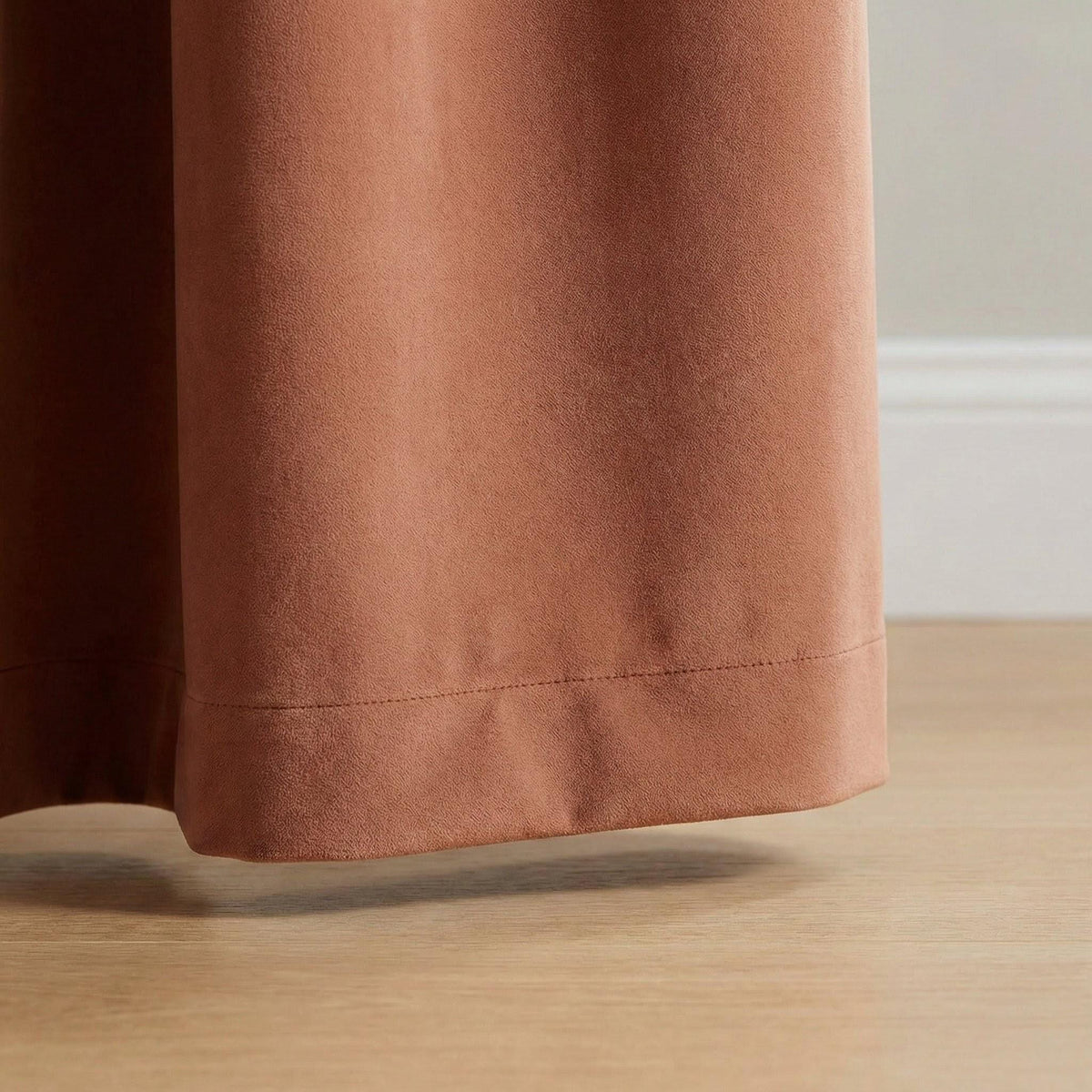 Terracotta Velvet Curtains, 100% Blackout Option, Custom Size — image 6
