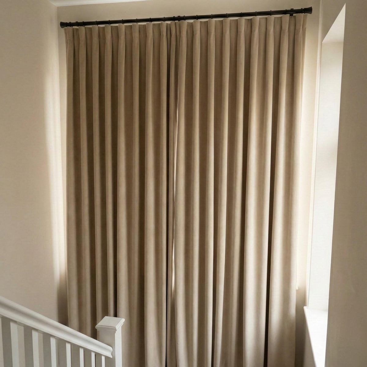 Cream Beige Velvet Curtains, 320 GSM Heavyweight, Custom Size — image 6