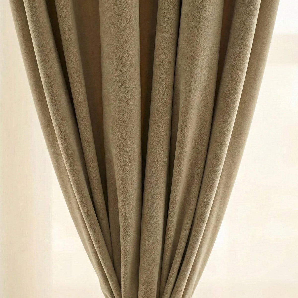 Pale Beige Velvet Curtains, 320 GSM Heavyweight, Blackout Option — image 10