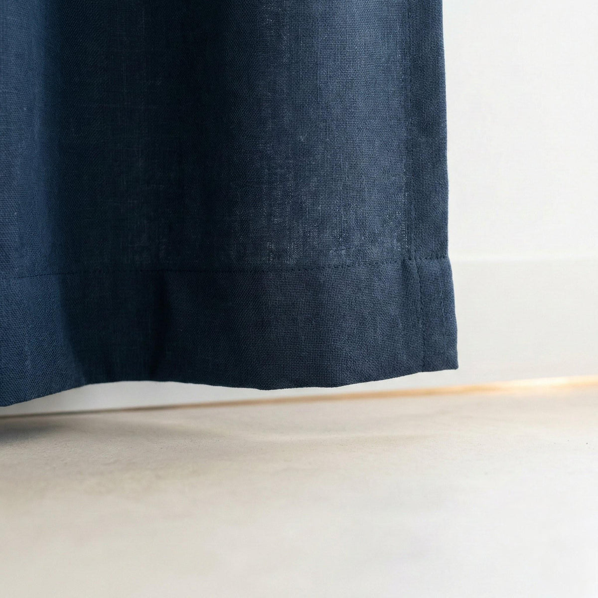 GOTS Hemp Curtains, Midnight Blue Semi Sheer Panels, Custom Size — image 8