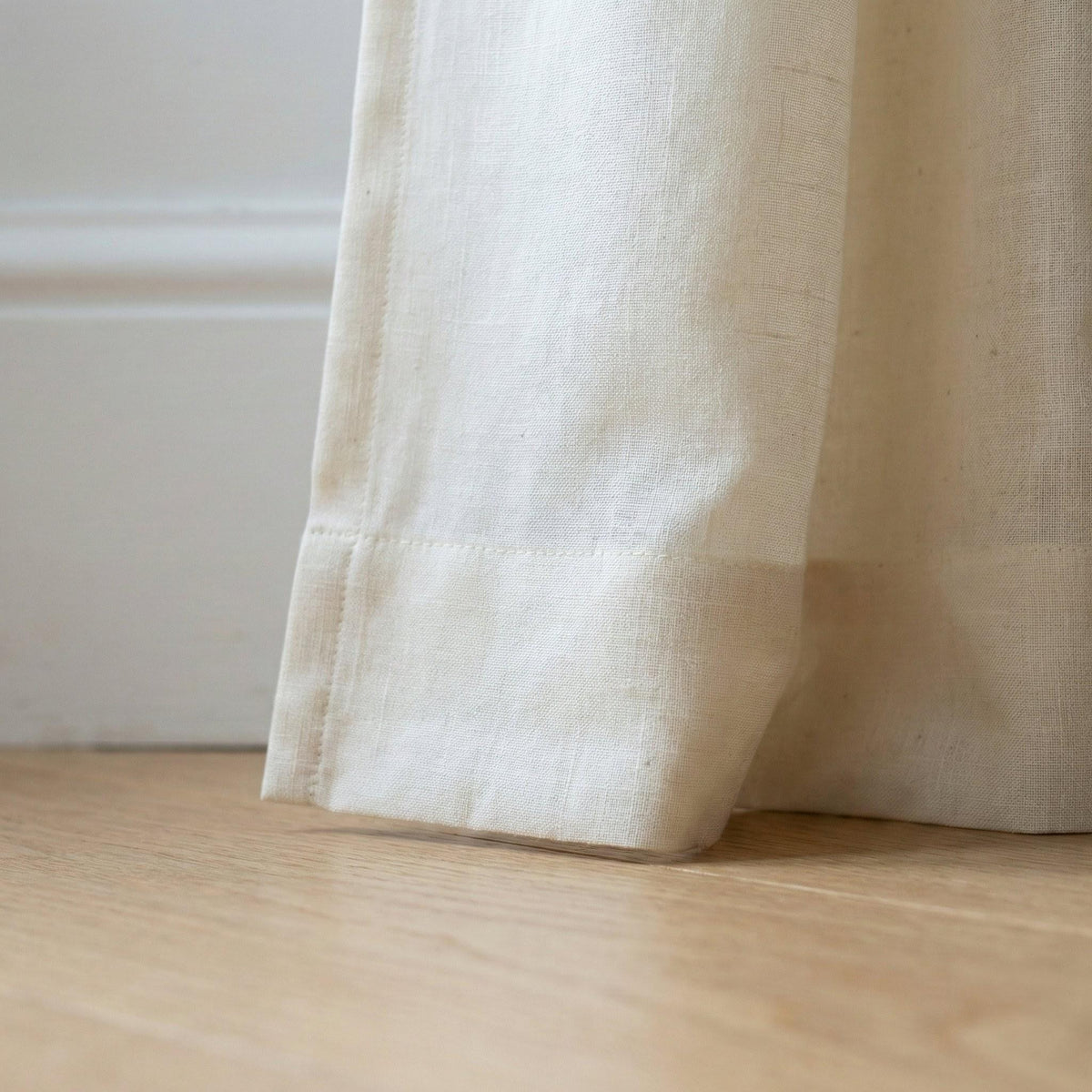 GOTS Hemp Curtains, Ivory Cream Semi Sheer Panel, Custom Size — image 5