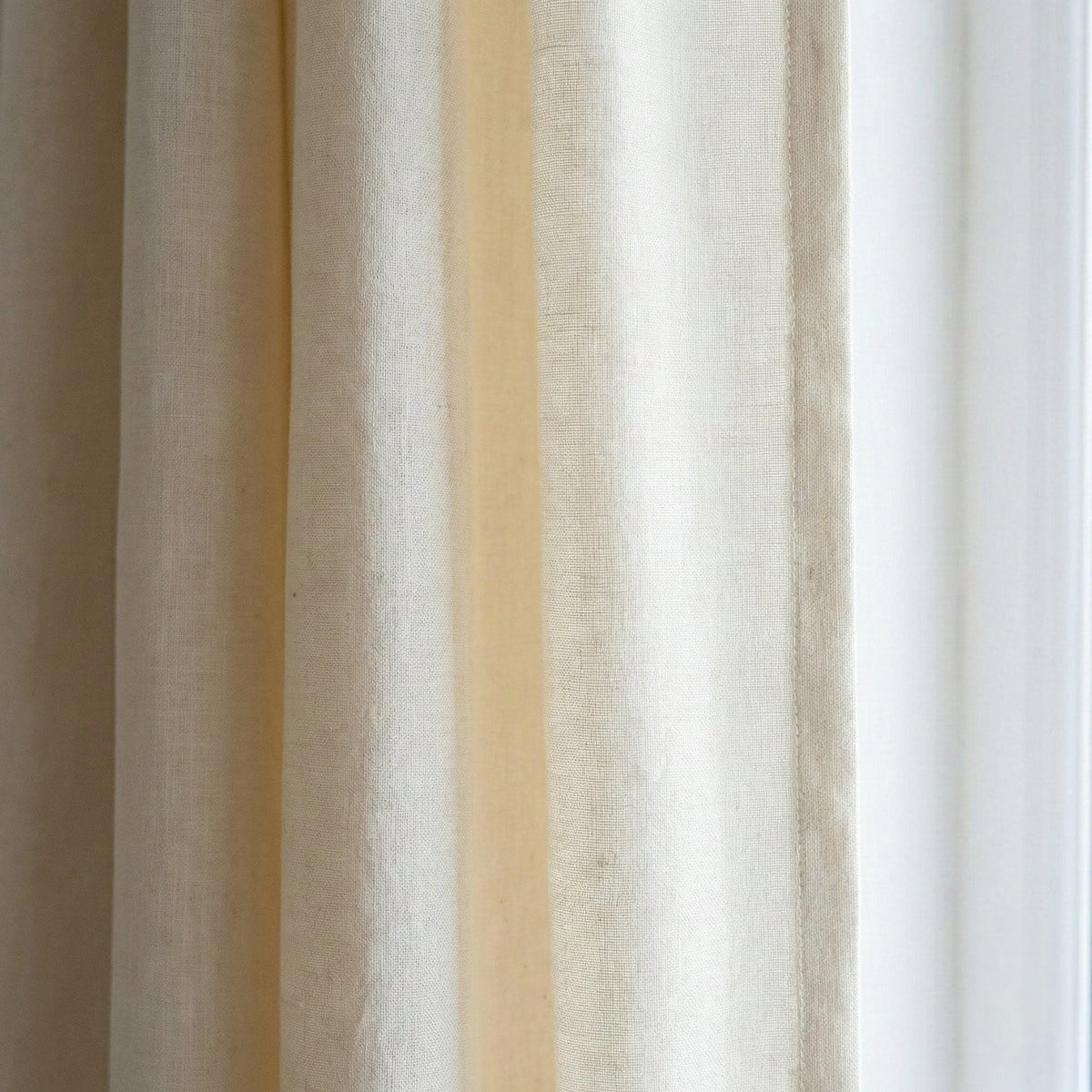 GOTS Hemp Curtains, Ivory Cream Semi Sheer Panel, Custom Size — image 2