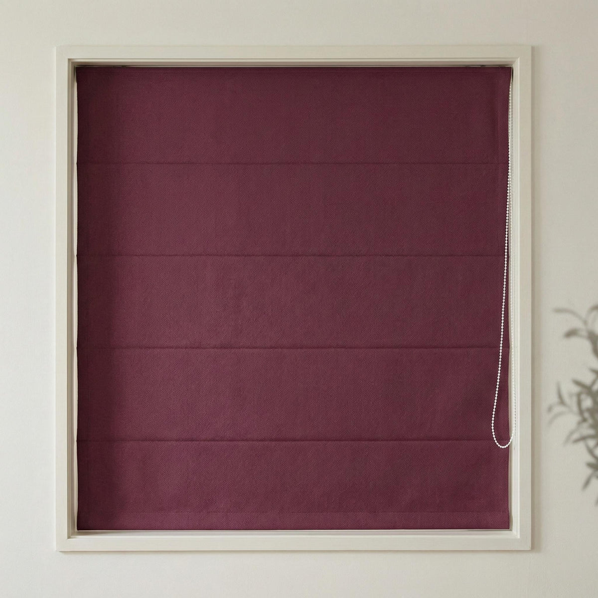 Mauve Plum Linen Roman Shade, Herringbone Window Blind, Custom Made — image 5
