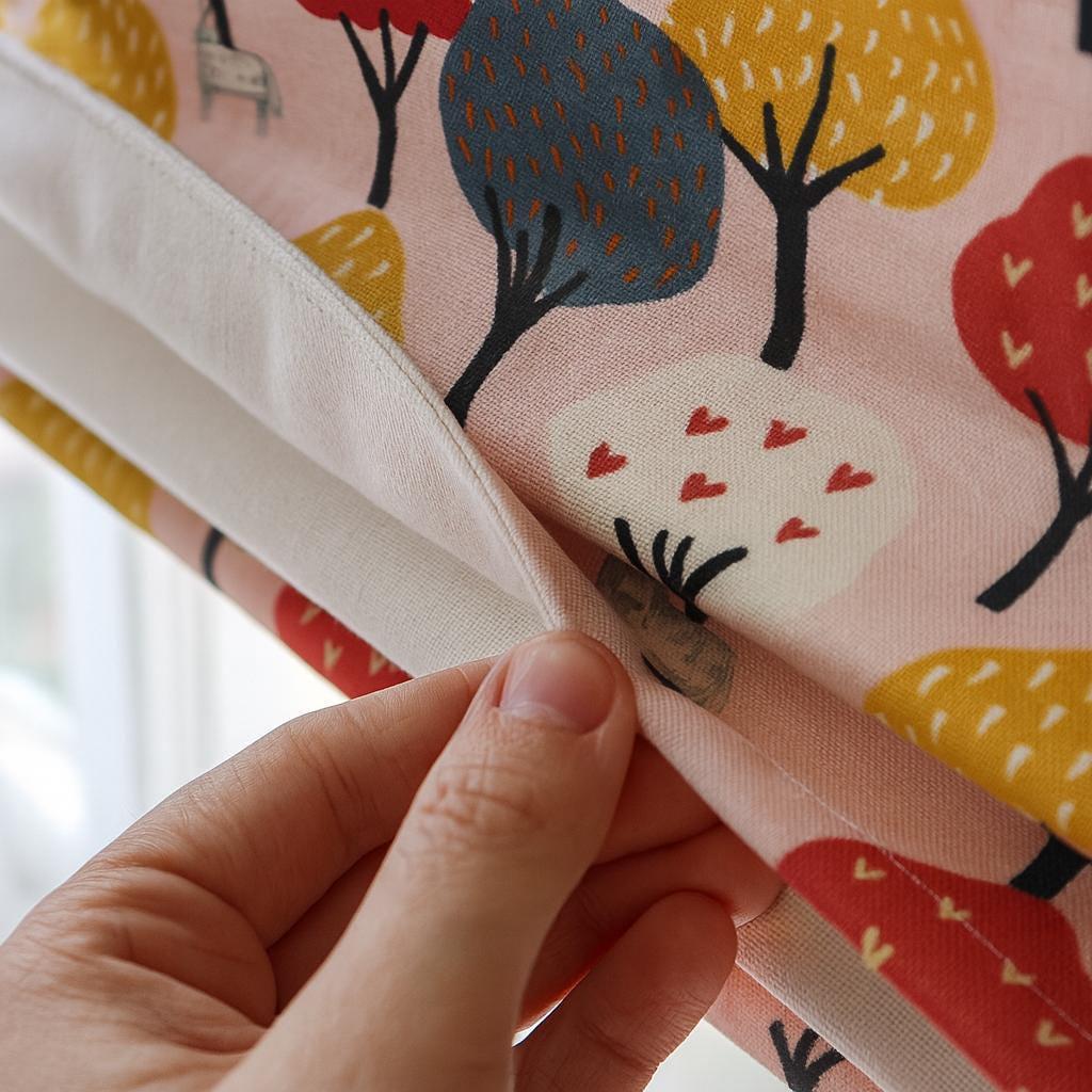 Forest Animals Roman Shade: Organic Cotton Nursery Window Blind (Custom Size) — image 6
