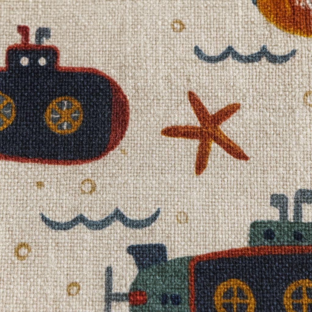 Submarine Roman Shade for Kids - Thick Organic Cotton, Custom Size — image 5