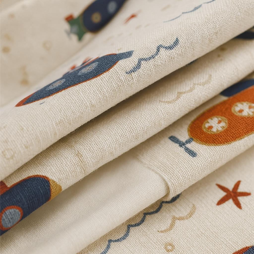 Submarine Roman Shade for Kids - Thick Organic Cotton, Custom Size — image 8