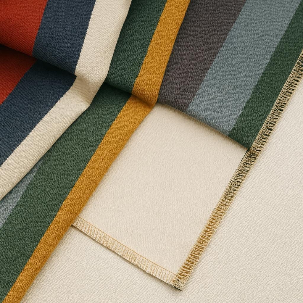 Striped Organic Cotton Roman Shade: Blackout or Light Filtering — image 5