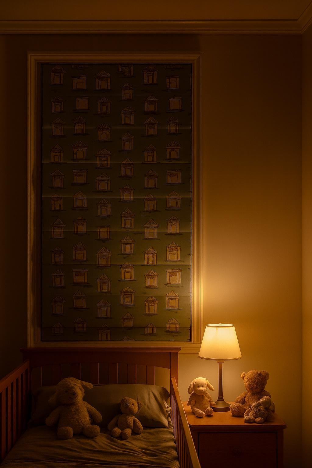 Kids Room Roman Shades, Organic Cotton, House Print (Corded, Custom Size) — image 7