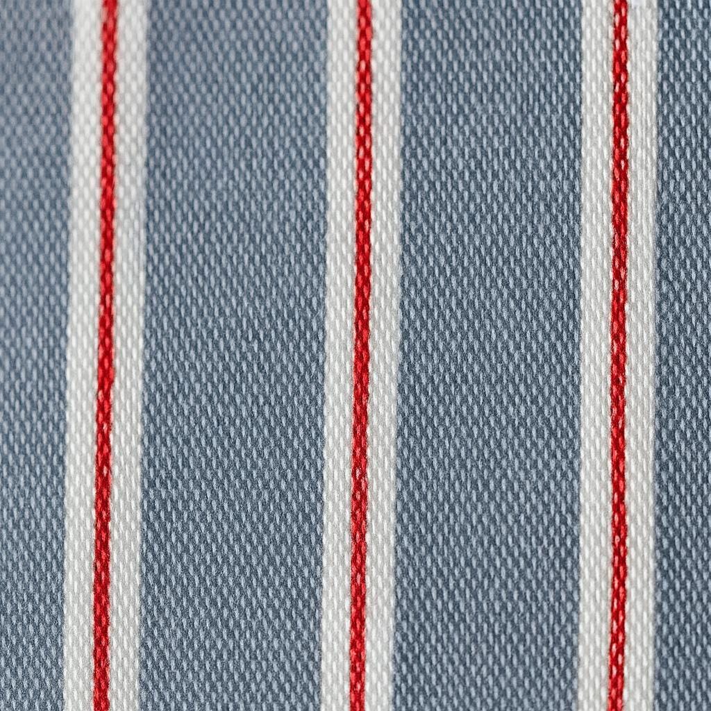 Roman Shade for Kids: Slate Blue Stripes - Organic Cotton — image 3