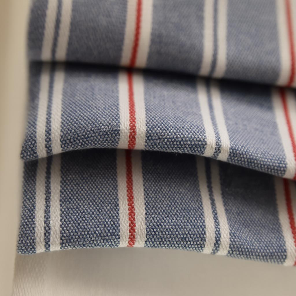 Roman Shade for Kids: Slate Blue Stripes - Organic Cotton — image 5