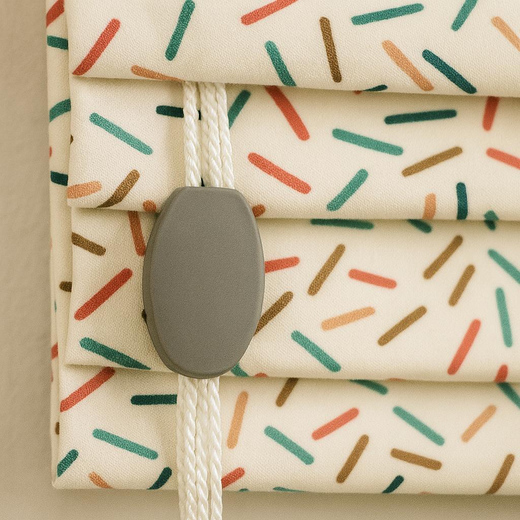 Nursery Roman Shade, Organic Cotton Confetti Print (Light Filtering or Blackout) — image 8