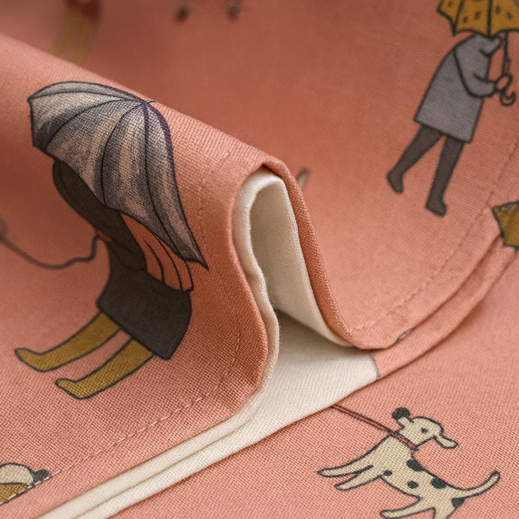 Peach Umbrella Dog Roman Blind - Made to Measure, Child Safe Shade — image 6