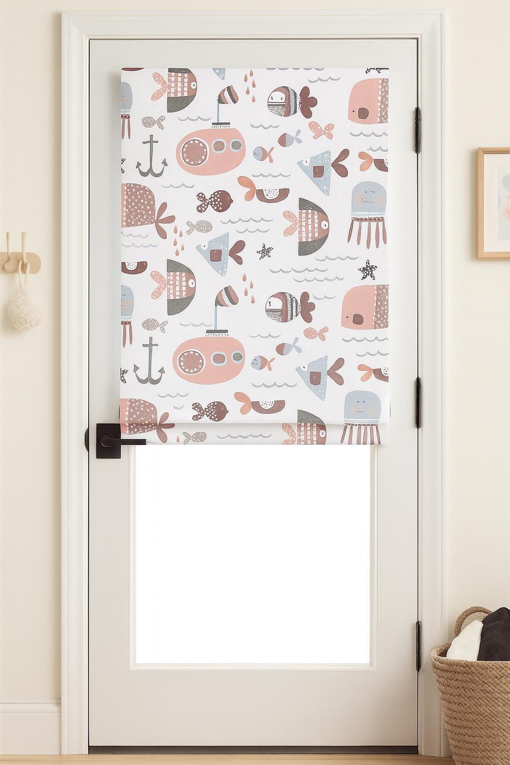 Roman Shade: Nautical Kids Room Decor (Blackout, Organic Cotton-Linen) — image 5