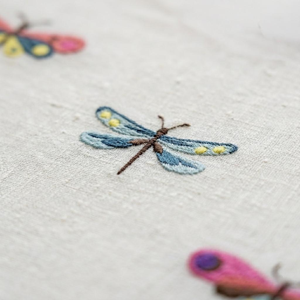 Dragonfly & Butterfly Roman Shade: Linen Nursery Window Blind (Made to Measure) — image 10