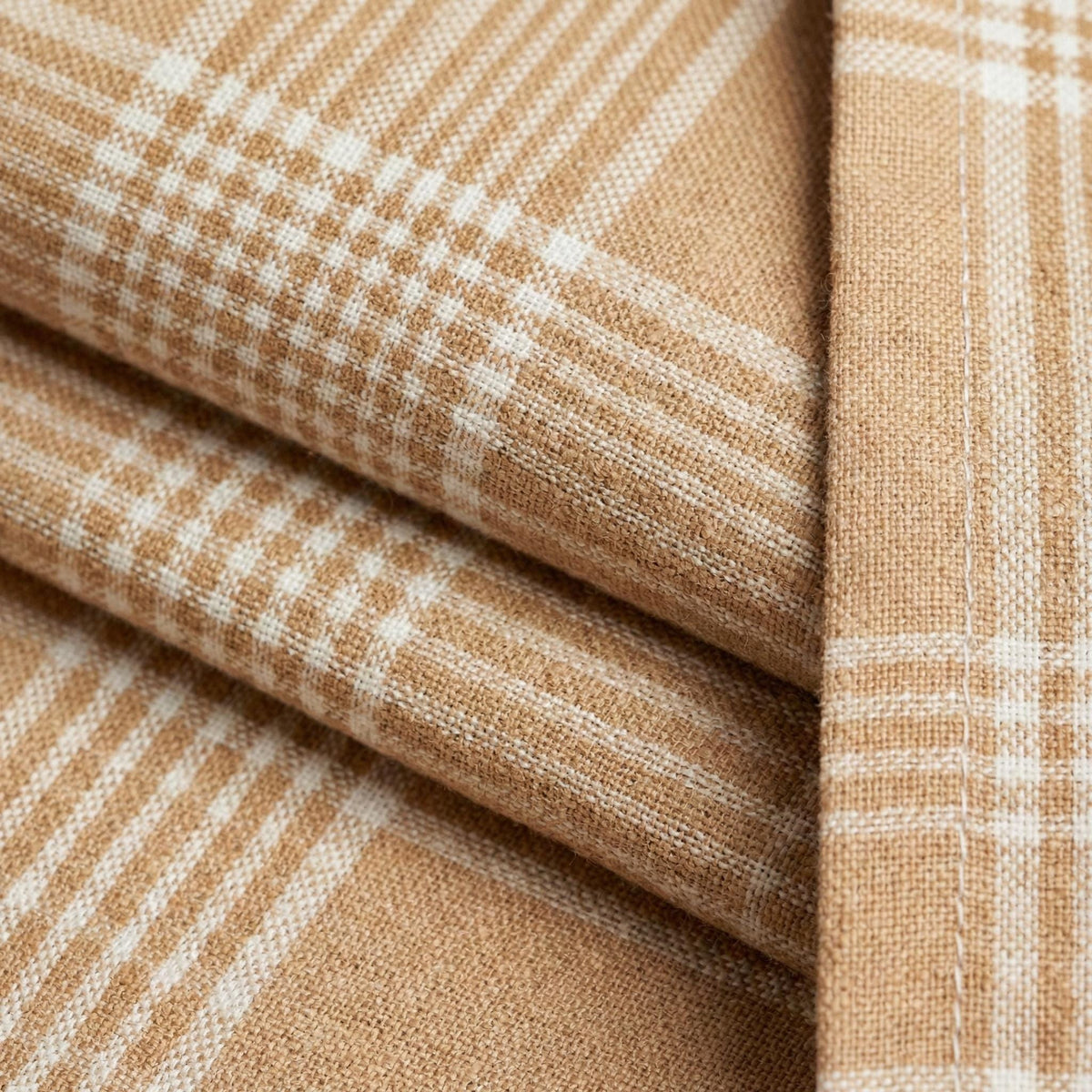 Custom Linen Roman Shade, Camel Tan Plaid, Farmhouse Window Blind, OEKO-TEX — image 6