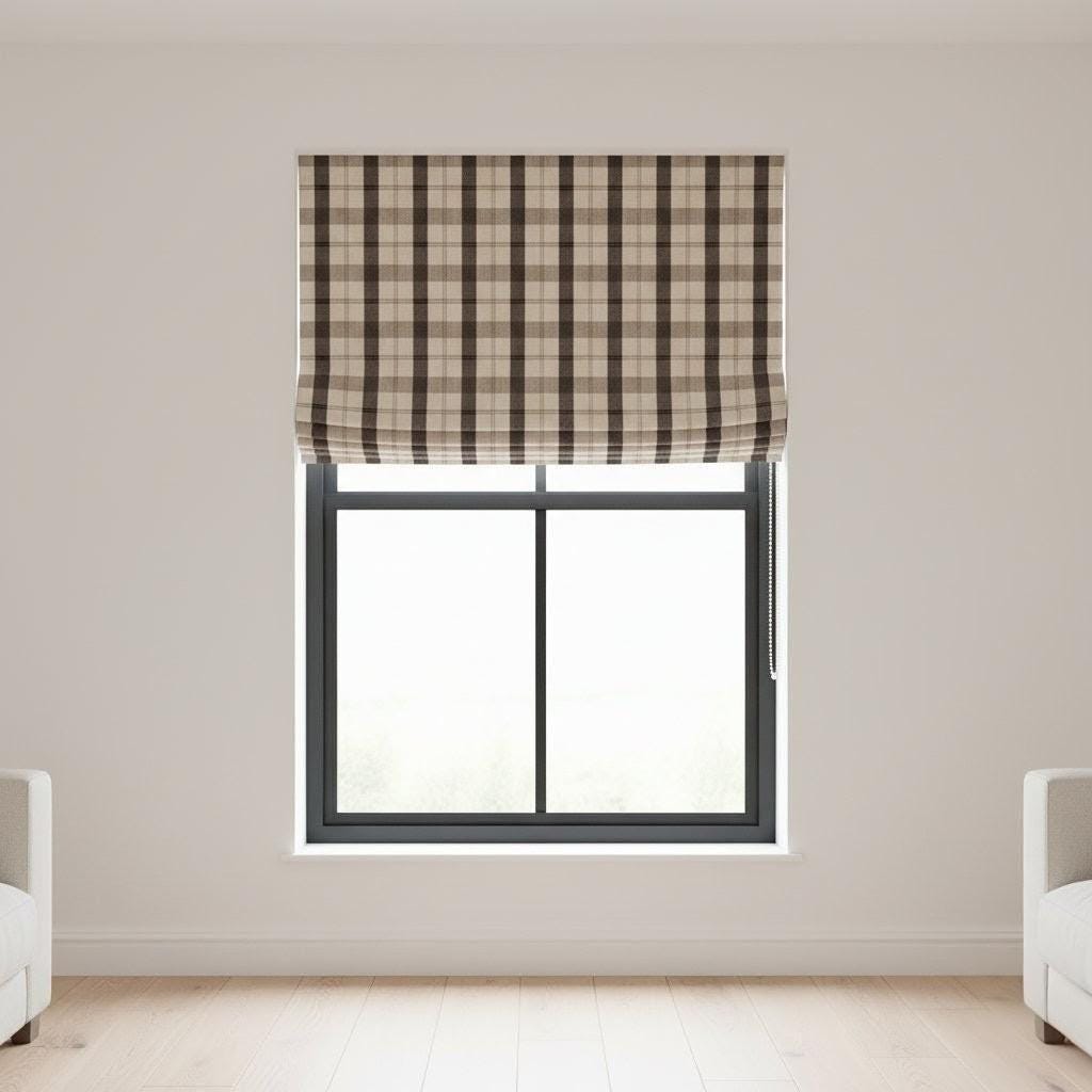 Farmhouse Linen Roman Shade - Corded, Made to Measure, Blackout Option — image 5