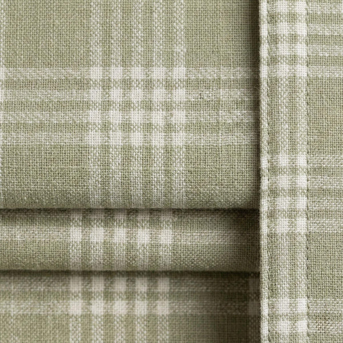 Sage Green Plaid Linen Roman Shade, Farmhouse Window Blind, Custom Made — image 7