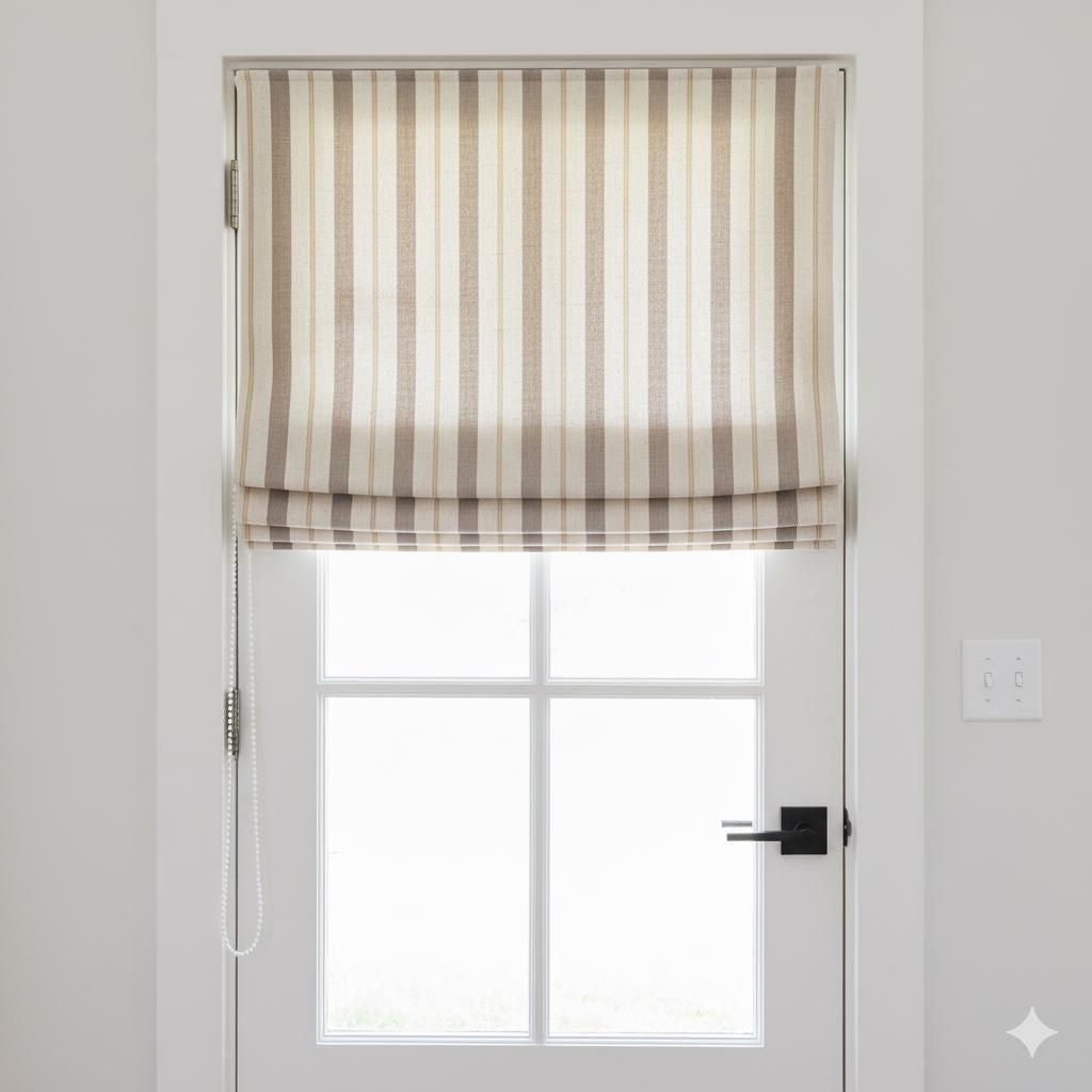 Roman Shades: Linen with Farmhouse Stripes (Blackout or Cotton Liner) — image 6