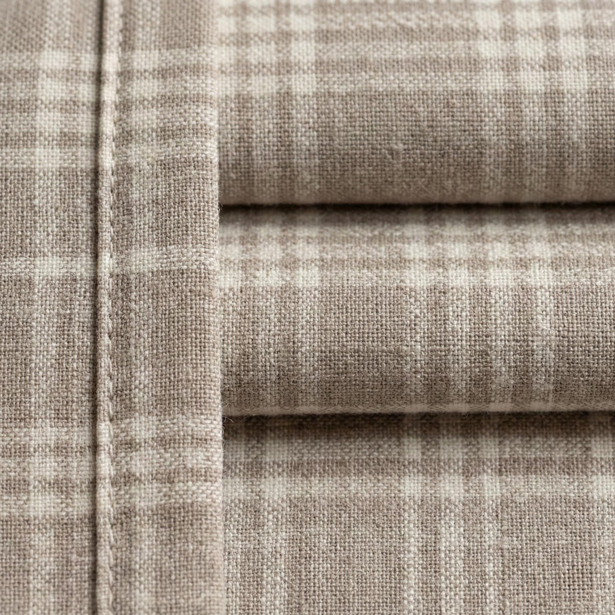 Taupe Plaid Linen Roman Shade, Farmhouse Window Blind, Custom Made — image 8