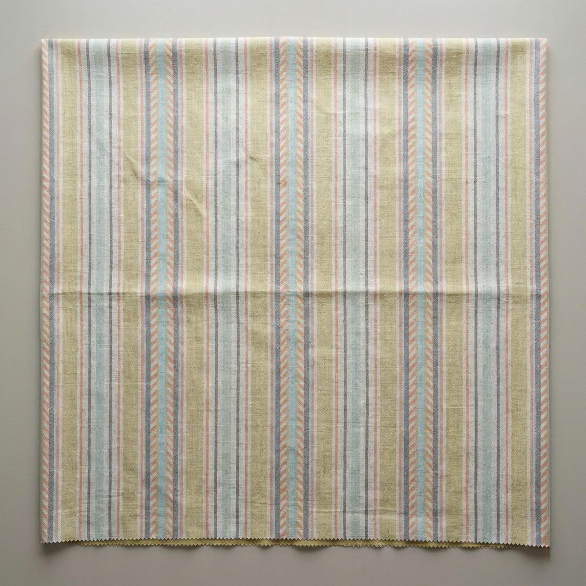 Pastel Stripe Linen Curtains, Oatmeal Nursery Drapes, Cotton or Blackout Liner — image 7
