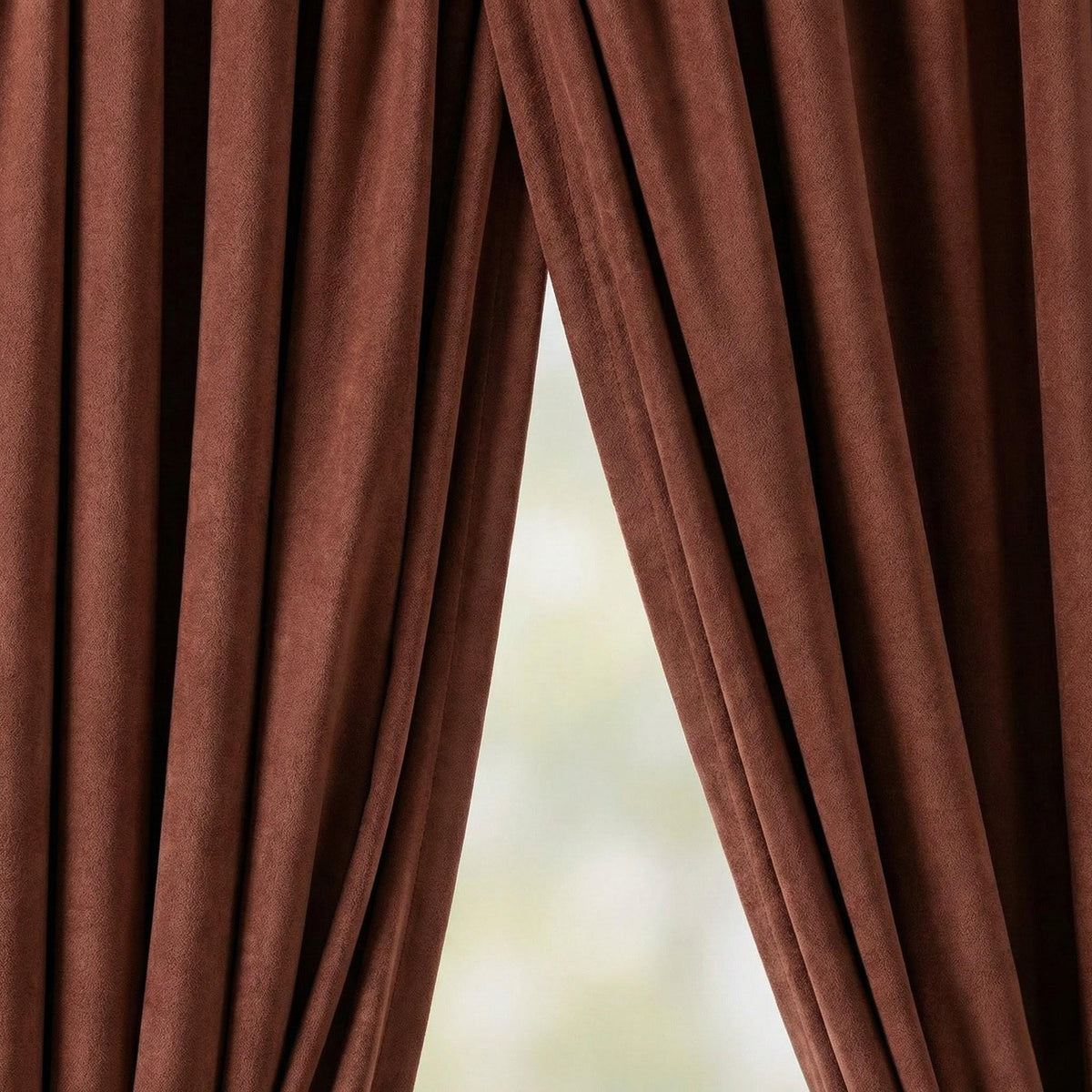 Deep Rust Velvet Curtain, 100% Blackout Lined, Custom Size — image 9