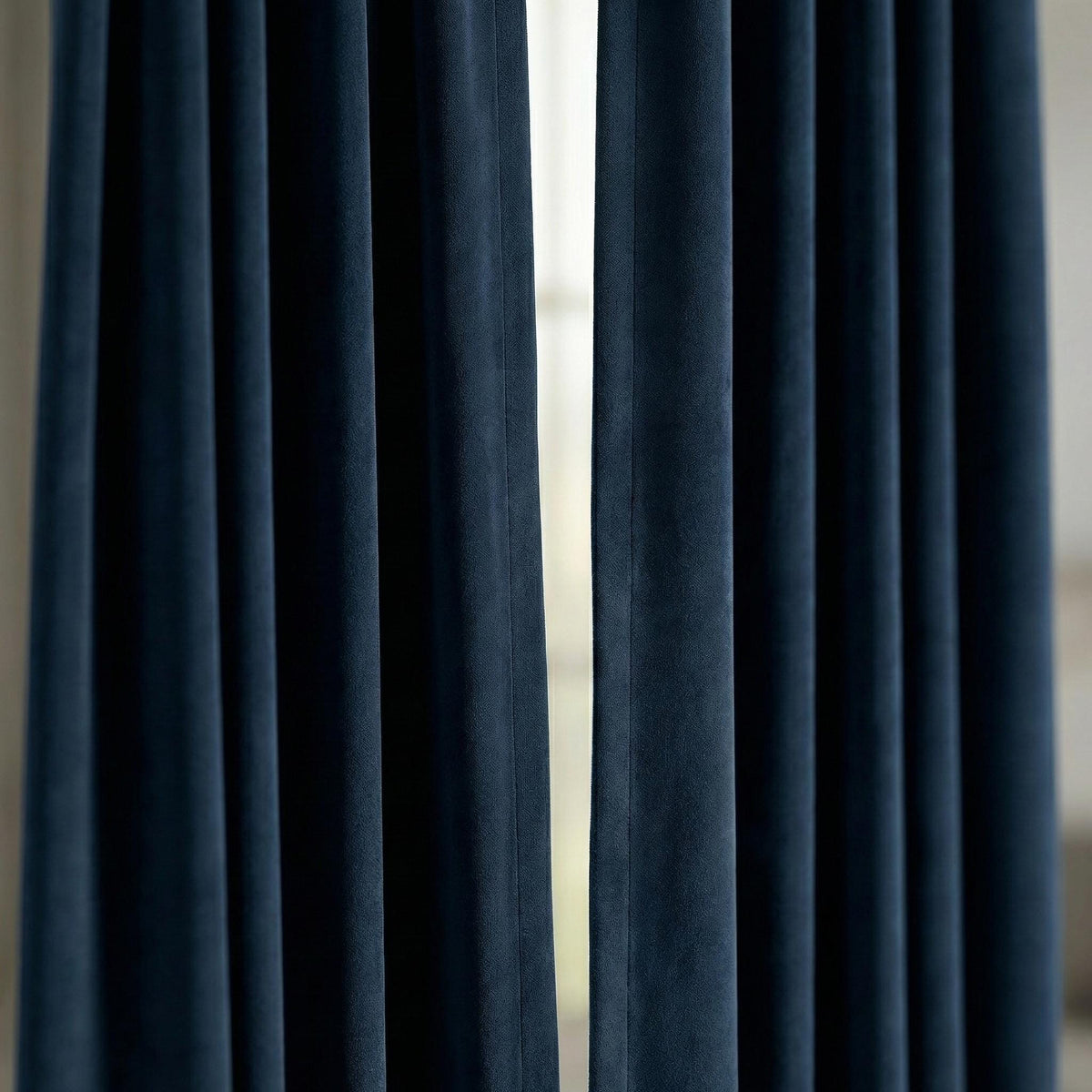 Navy Blue Velvet Curtains, 320 GSM Heavyweight, Blackout Options — image 7