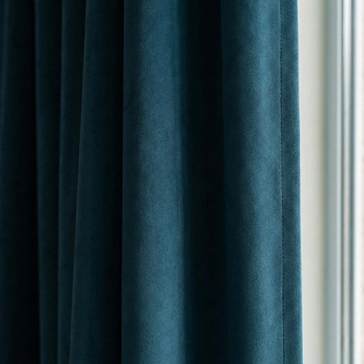 Deep Teal Velvet Curtains, Blackout Option, Custom Size — image 3