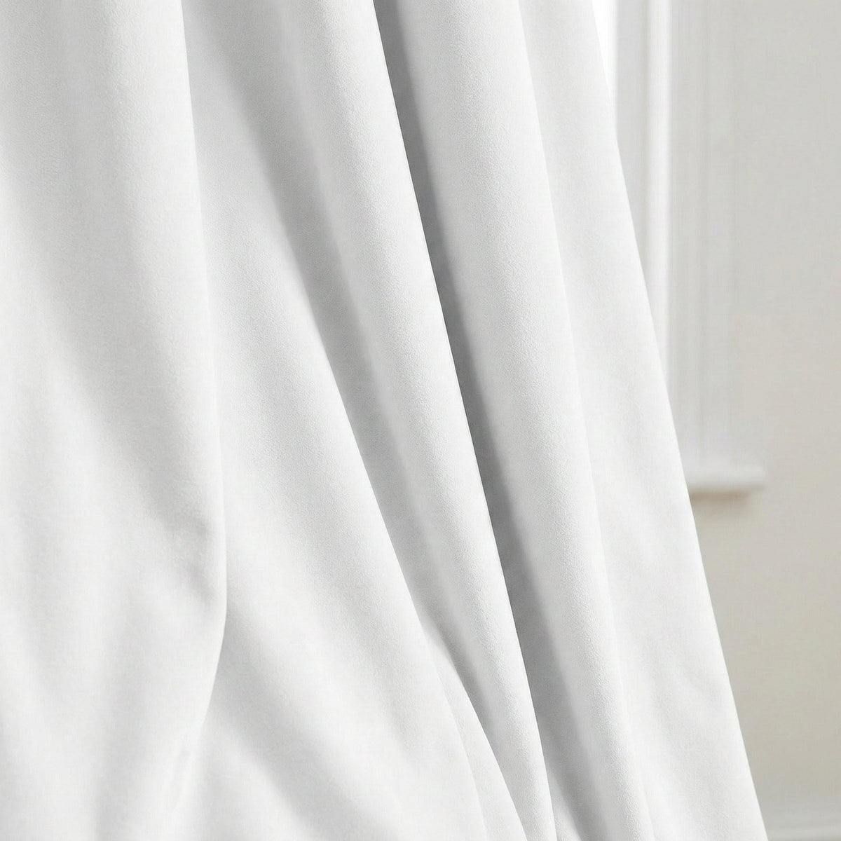 Snow White Velvet Curtains, 320 GSM, Blackout Options, Custom Size — image 4