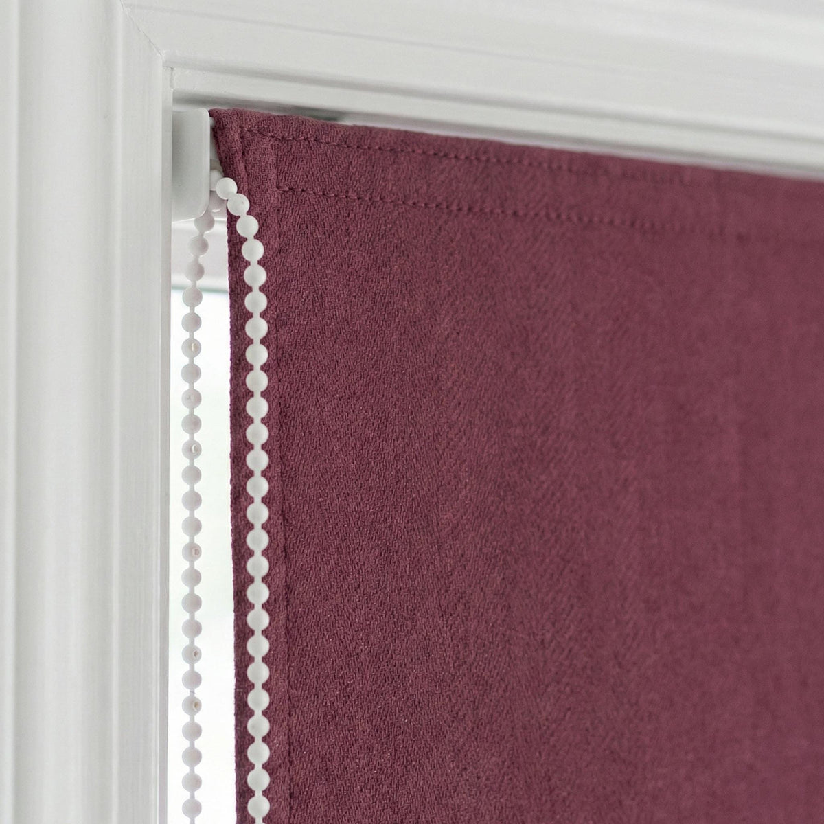 Mauve Plum Linen Roman Shade, Herringbone Window Blind, Custom Made — image 6