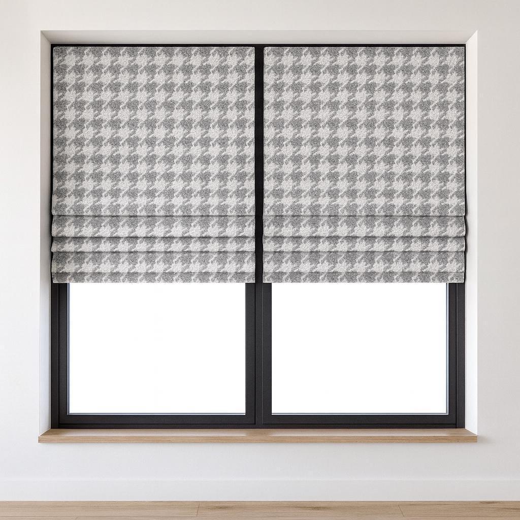 Houndstooth Roman Shade, Organic Cotton (Light-Filtering or Blackout Liner) — image 4
