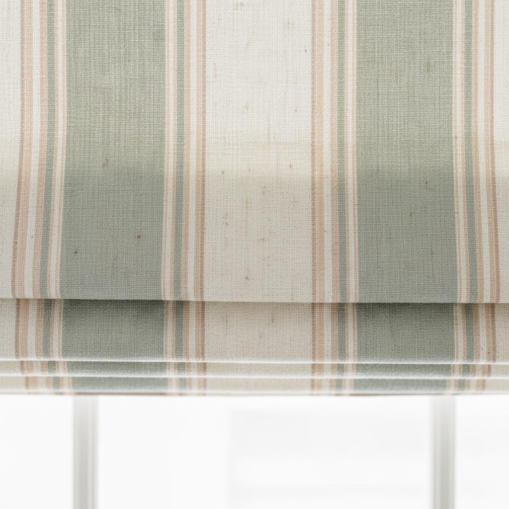 Roman Shade: Organic Linen Farmhouse Stripe - Blackout or Light Filtering — image 10