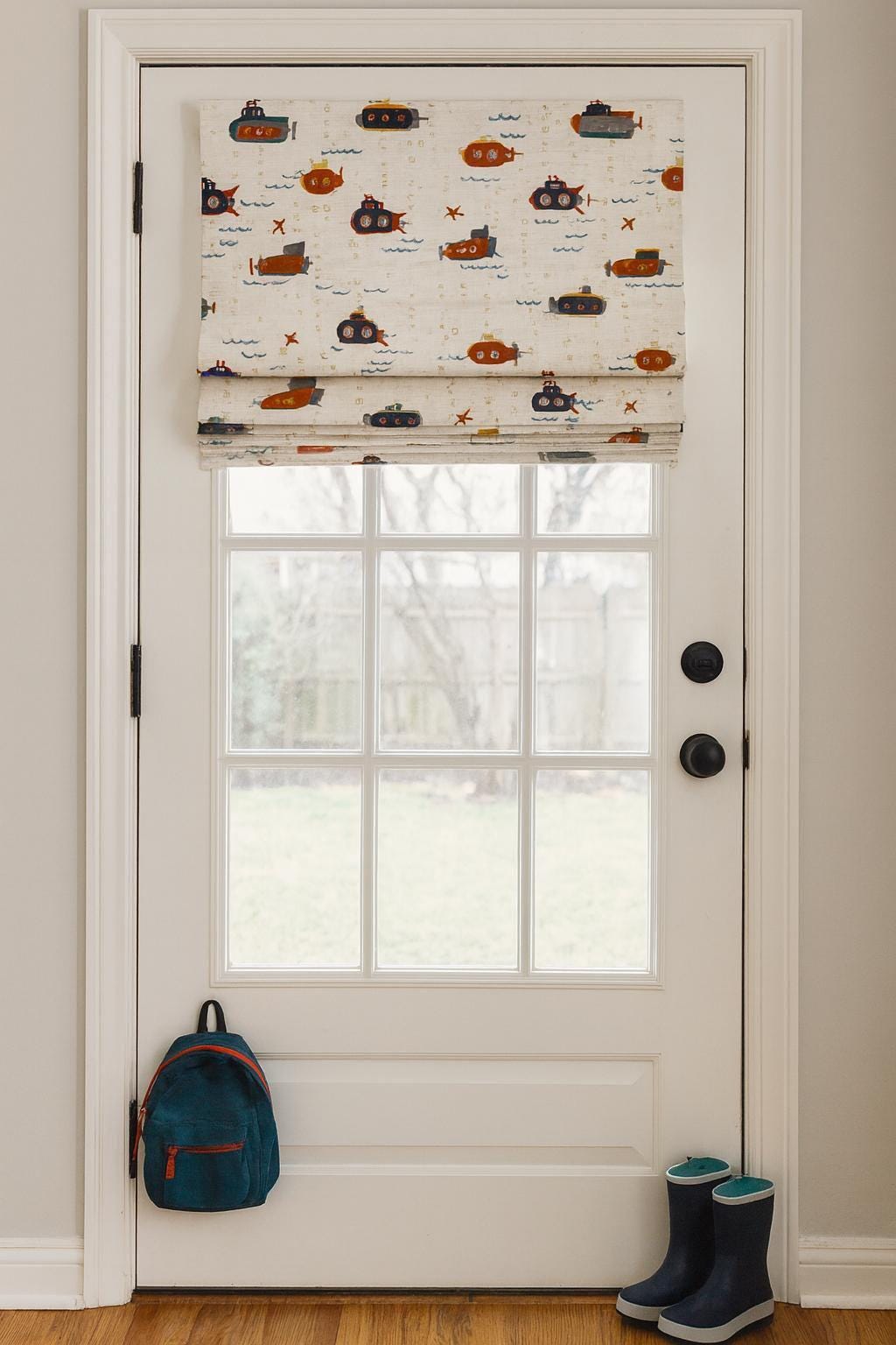 Submarine Roman Shade for Kids - Thick Organic Cotton, Custom Size — image 3