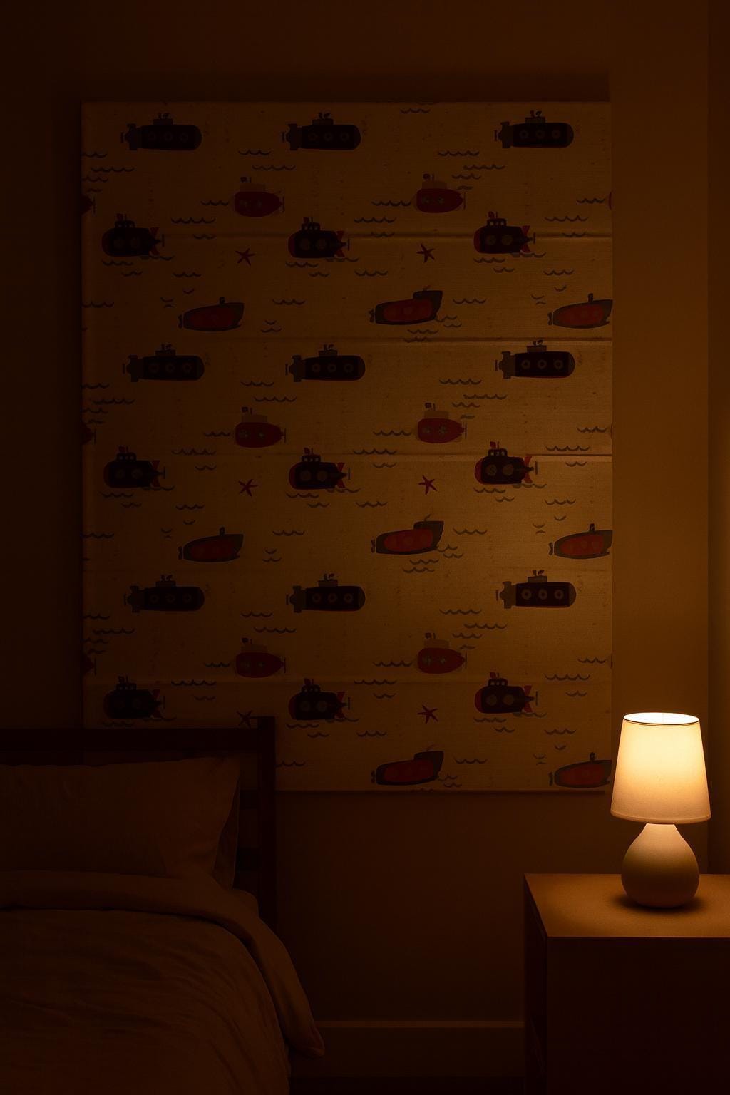 Submarine Roman Shade for Kids - Thick Organic Cotton, Custom Size — image 7