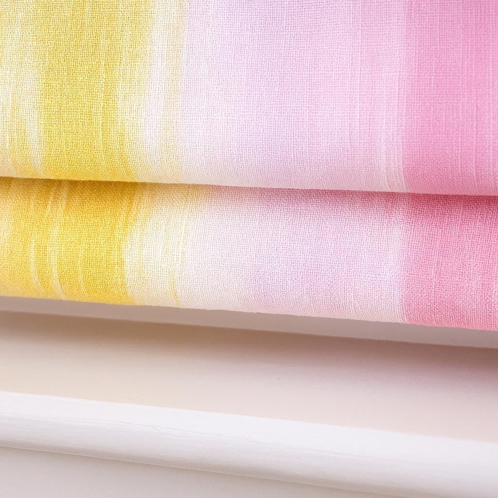 Kids Nursery Roman Shade, Watercolor Pastel Stripes (Organic Linen) — image 8