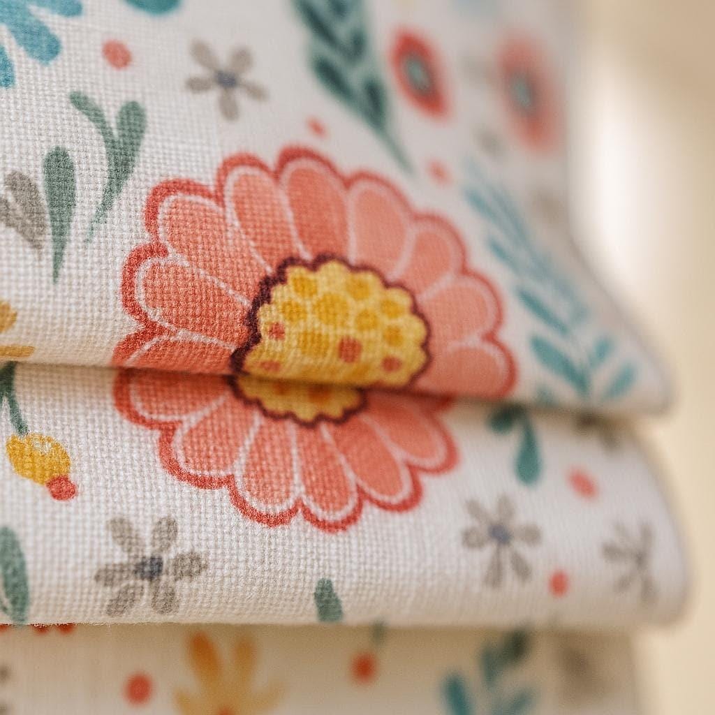Boho Floral Roman Shade: Organic Linen, Kids Nursery Window — image 5